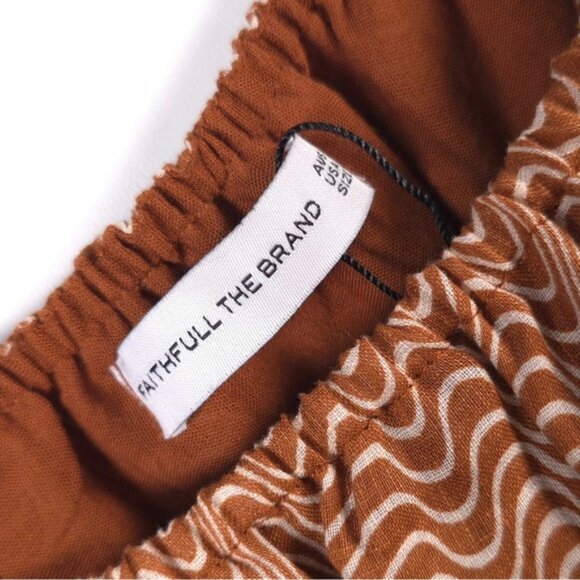 NWOT FAITHFULL THE BRAND Anthropologie Zuma Mini Dress 100% LINEN Size 8 / LARGE - Picture 7 of 15